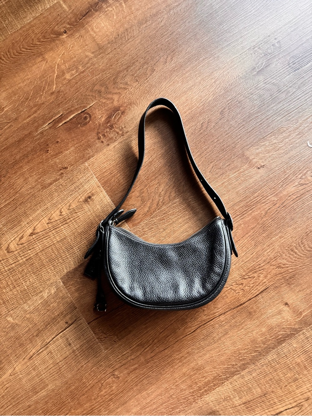 Coach Black Pebbled Leather Shoulder Bag